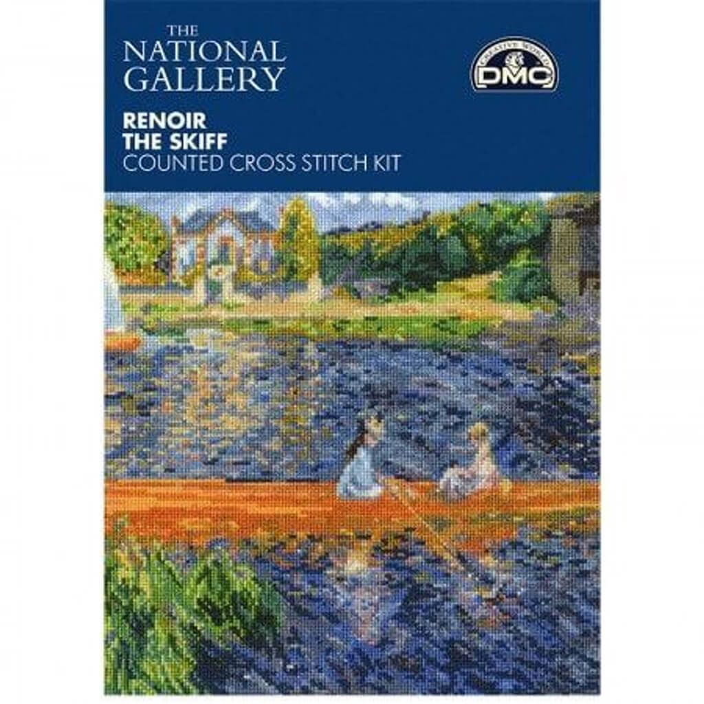 DMC Counted Cross Stitch Kit The National Gallery Renoir The Skiff