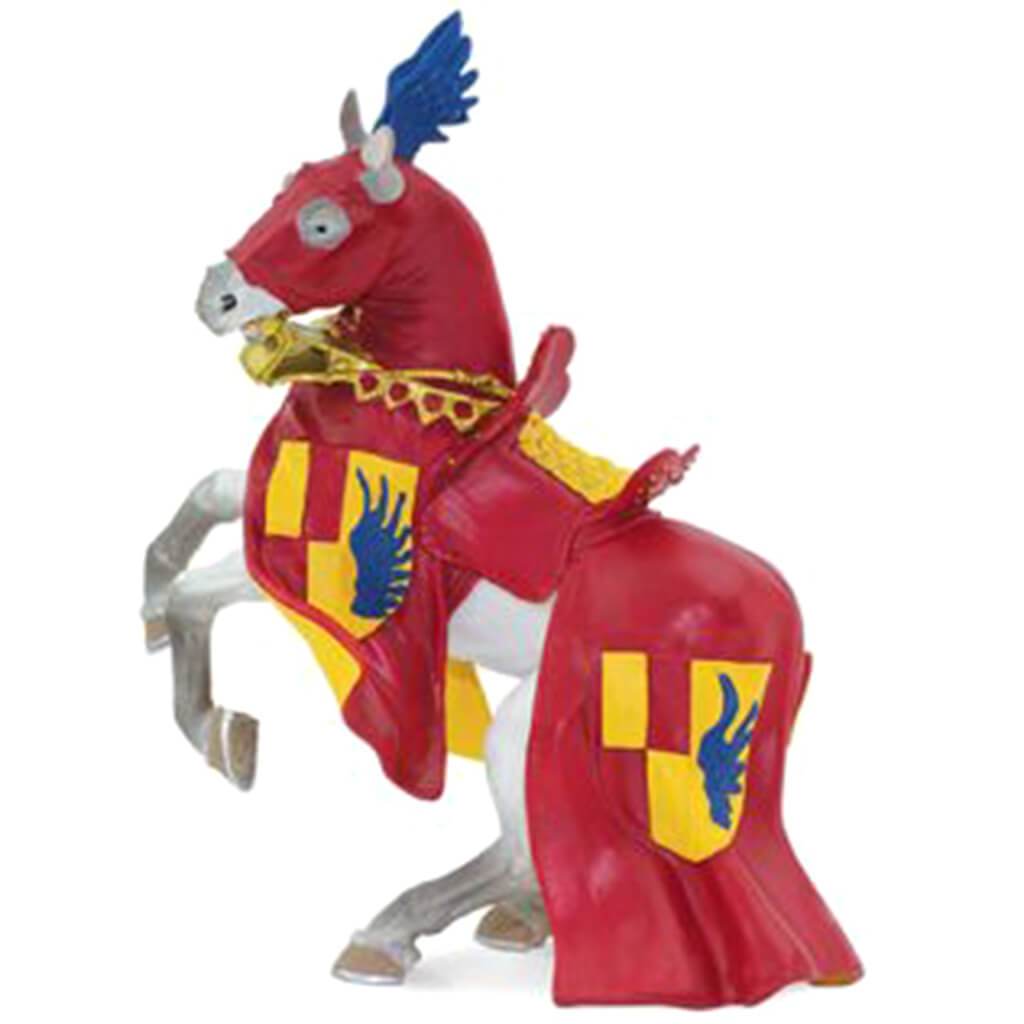 Horse with Red Robe Blue Wings Miniature