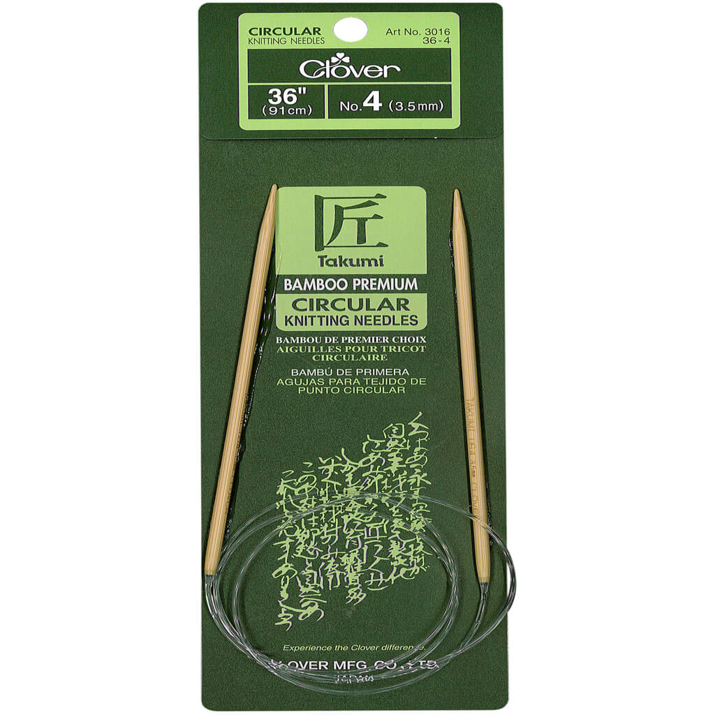 Bamboo Circular Knitting Needles 36in Size 4