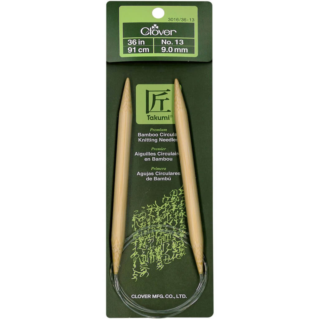 Bamboo Circular Knitting Needles 36in Size 13