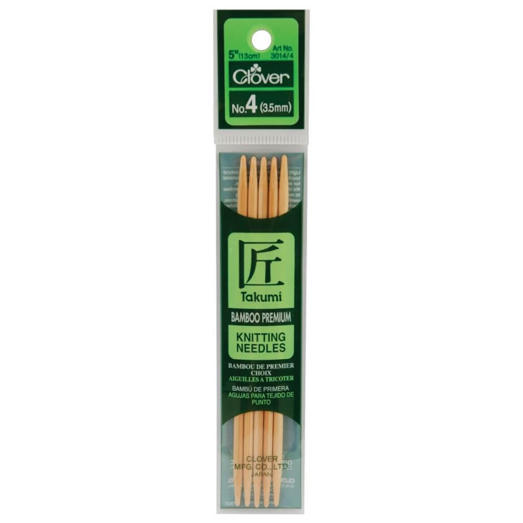 Bamboo Double Point Knitting Needles 5/Pkg-Size 5 5in