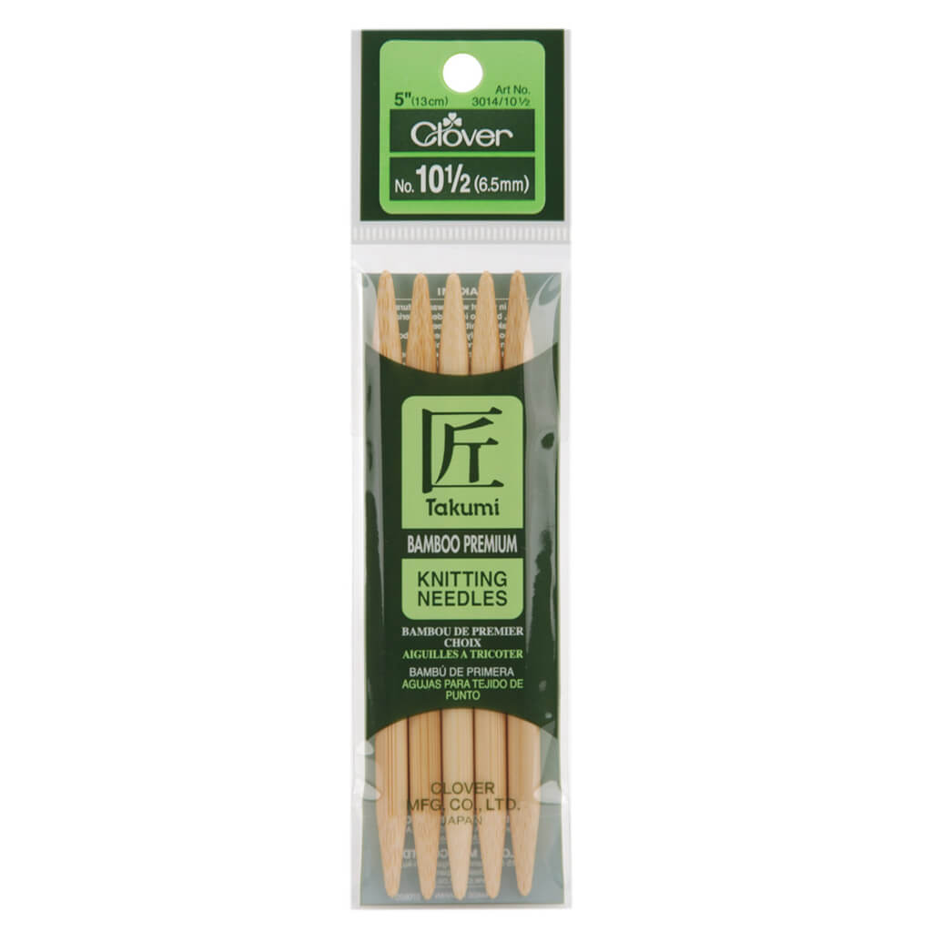 Bamboo Double Point Knitting Needles 5/Pkg Size 10.5 5in