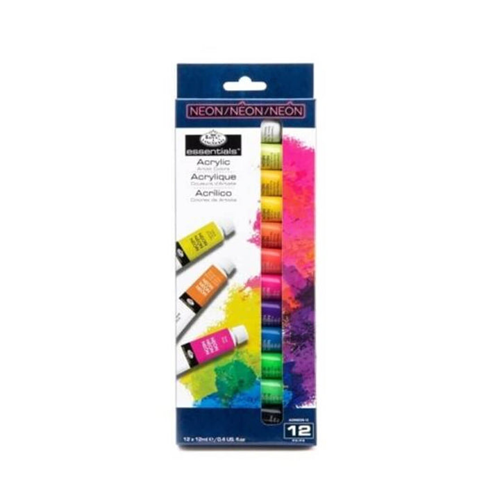 Royal & Langnickel Essentials Acrylics 12 x 12ml Neon Colors