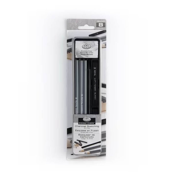 Royal & Langnickel Charcoal Sketch Tin 8 Piece
