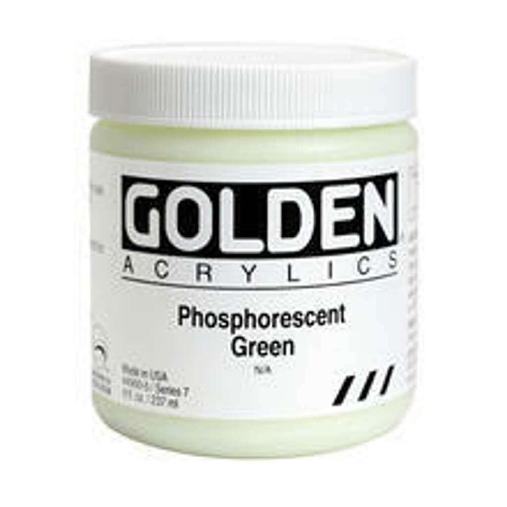 Golden Heavy Body Artist Acrylics 8oz Phosphorescent Green