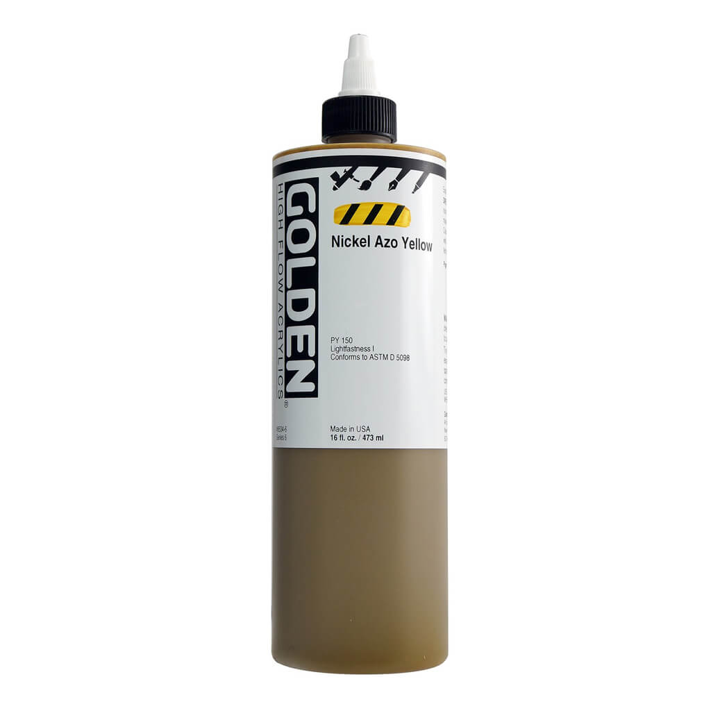 Golden High Flow Acrylics 16oz Nickel Azo Yellow