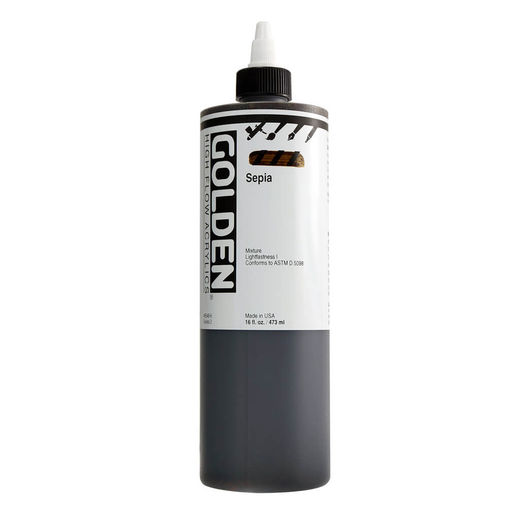 Golden High Flow Acrylics 16oz Sepia