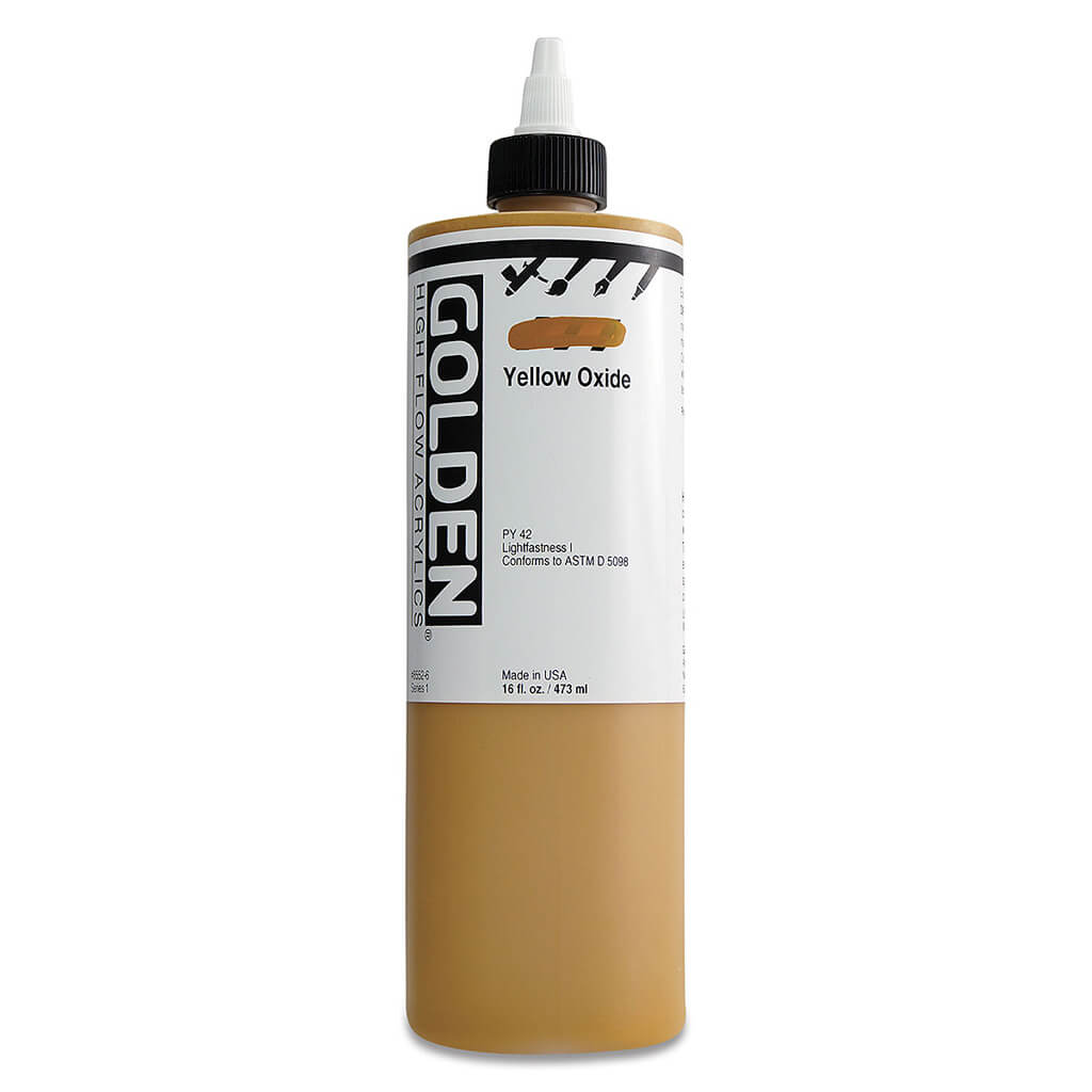 Golden High Flow Acrylics 16oz Yellow Oxide