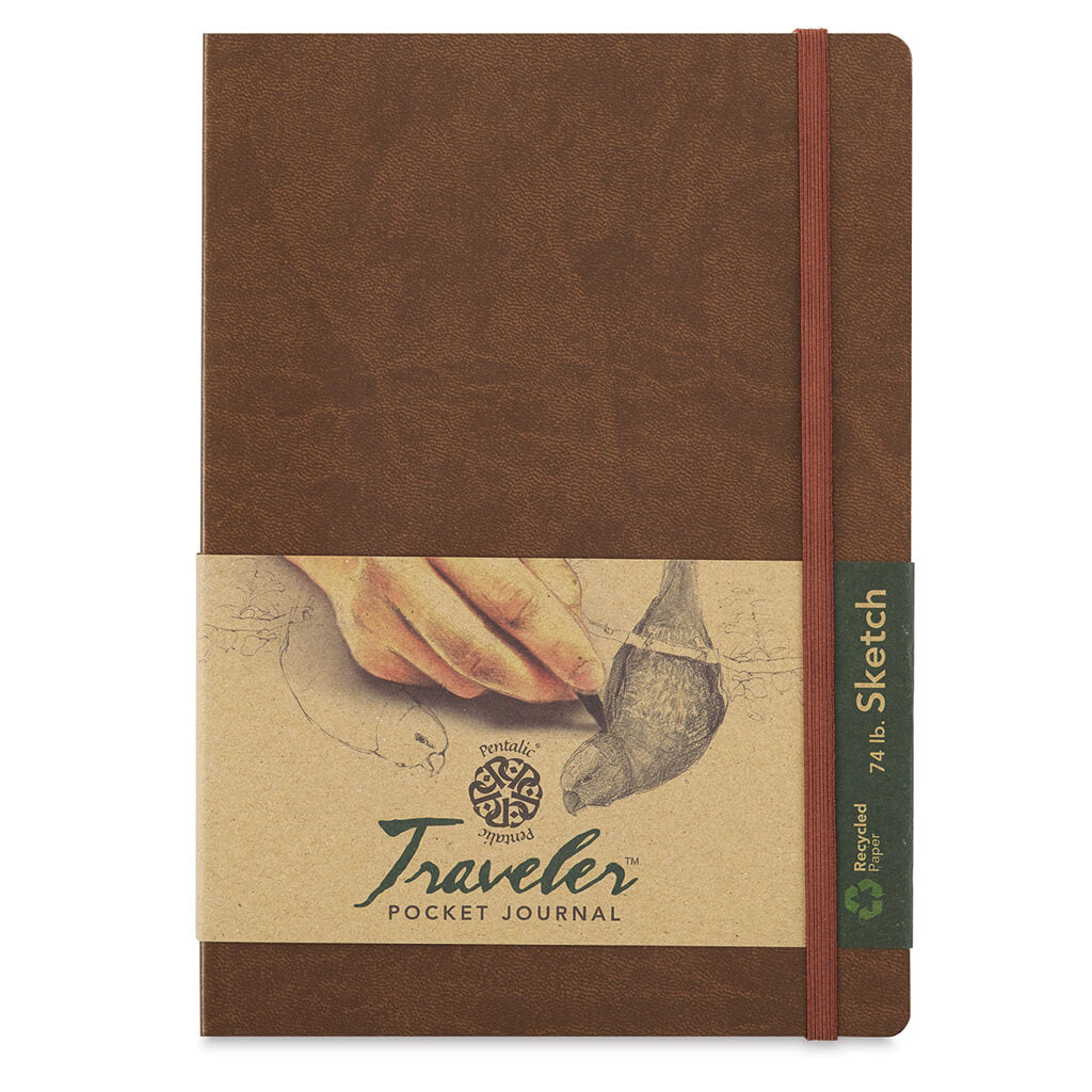 Recycled Traveler&#39;s Sketchbook  8-1/4&quot; x 5-7/8&quot; Metallic Copper