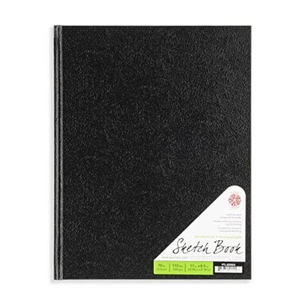 Traditional Hardbound Sketchbook 8-1/2&quot; by 11&quot; Black