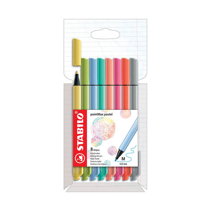 Stabilo PointMax Fineliners Pastel 8pcs