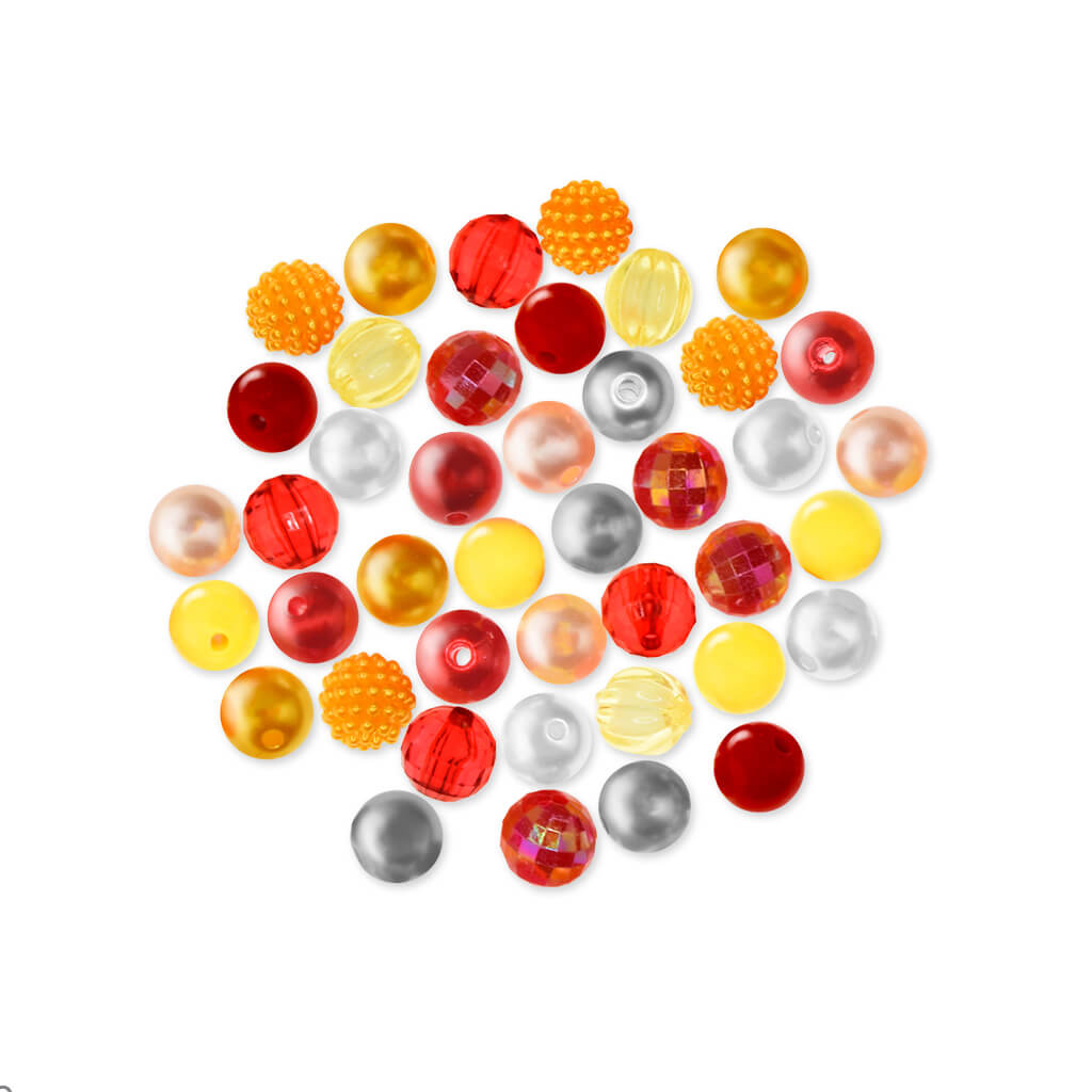 Plastic Fashion Beads: Posh Mix-Packs-Tropicana, 42-45pc