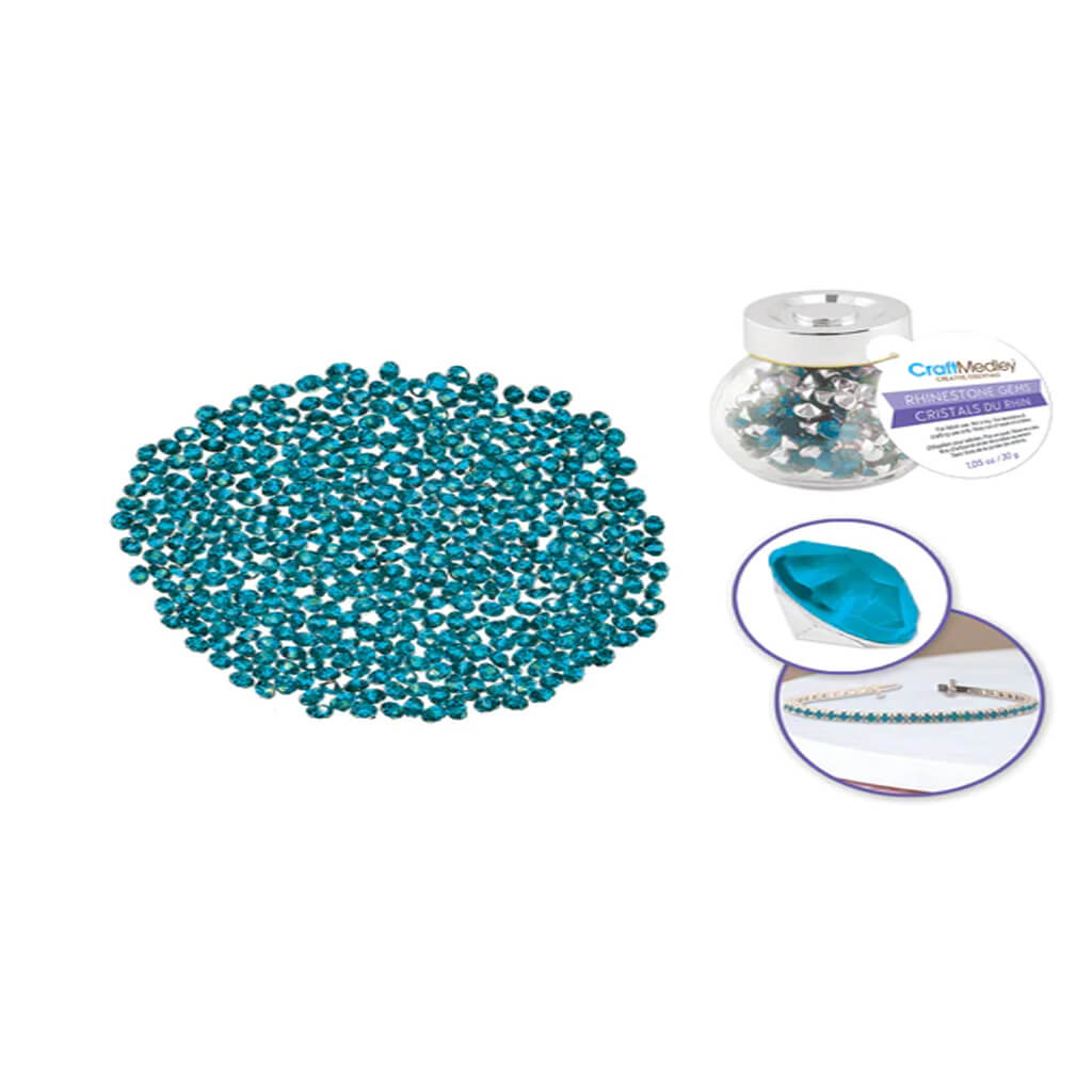 Craft Embellishments Rhinestone Diamond Turquoise