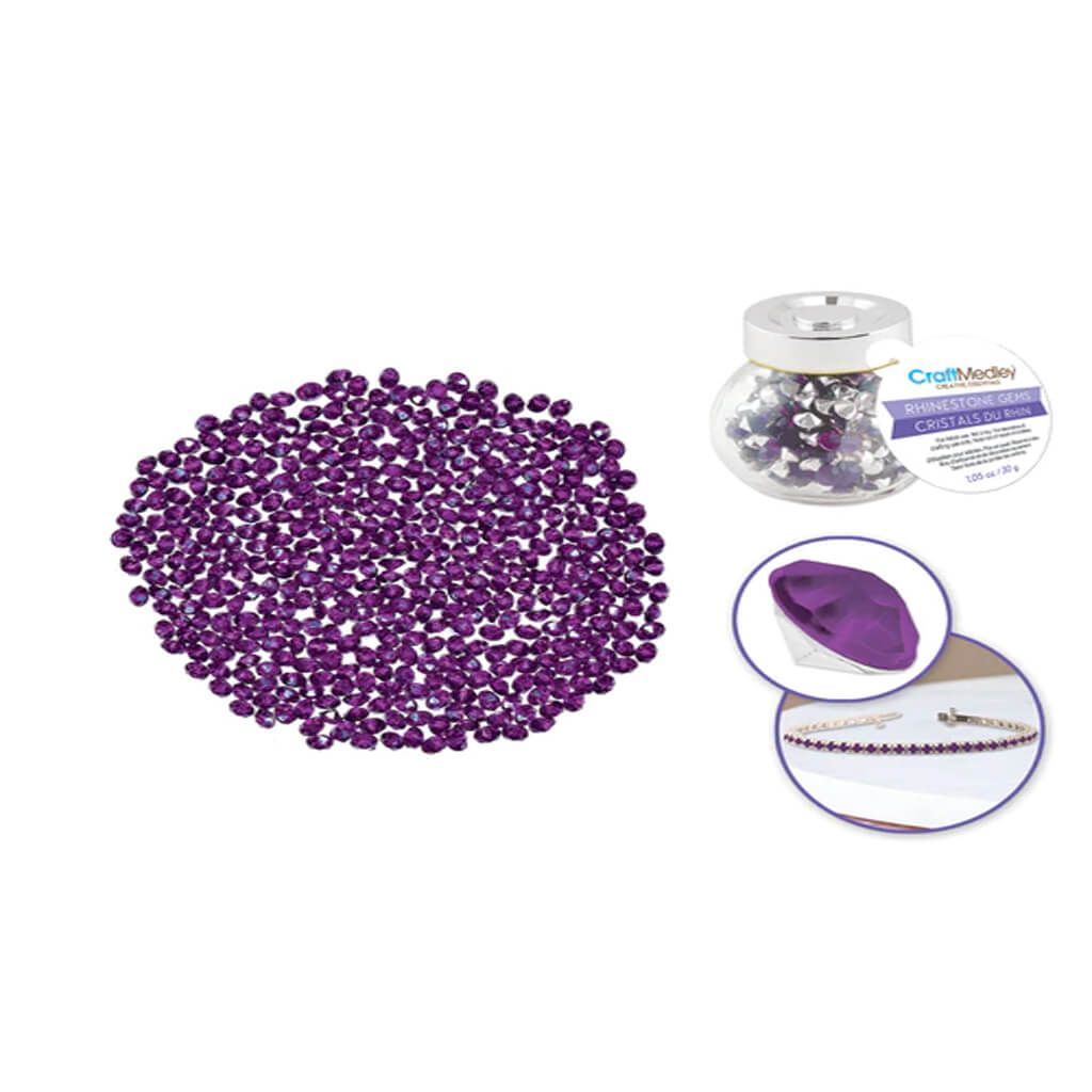 Craft Embellishments Rhinestone Diamond Amethyst