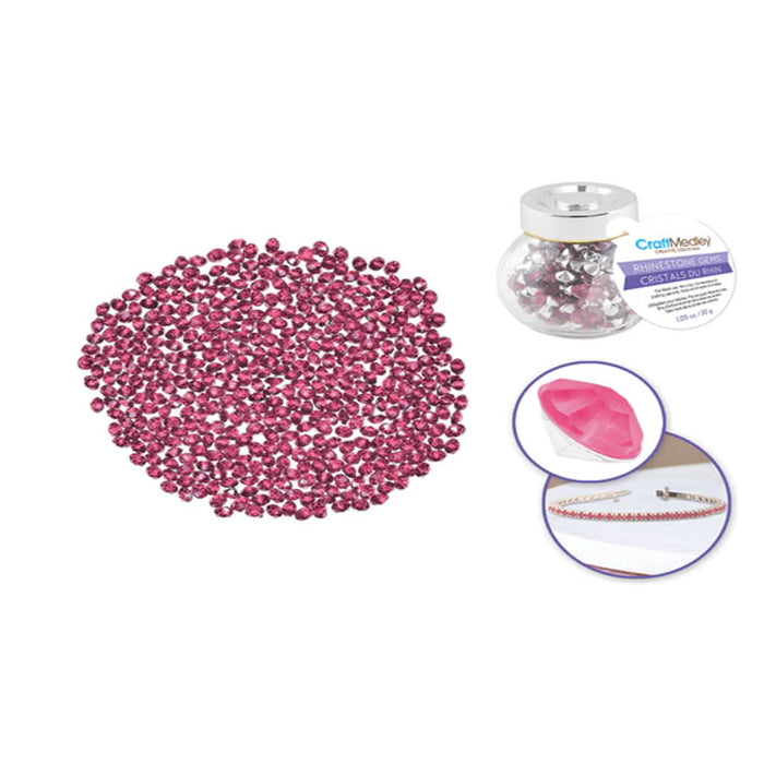 Craft Embellishments Rhinestone Diamond Pink
