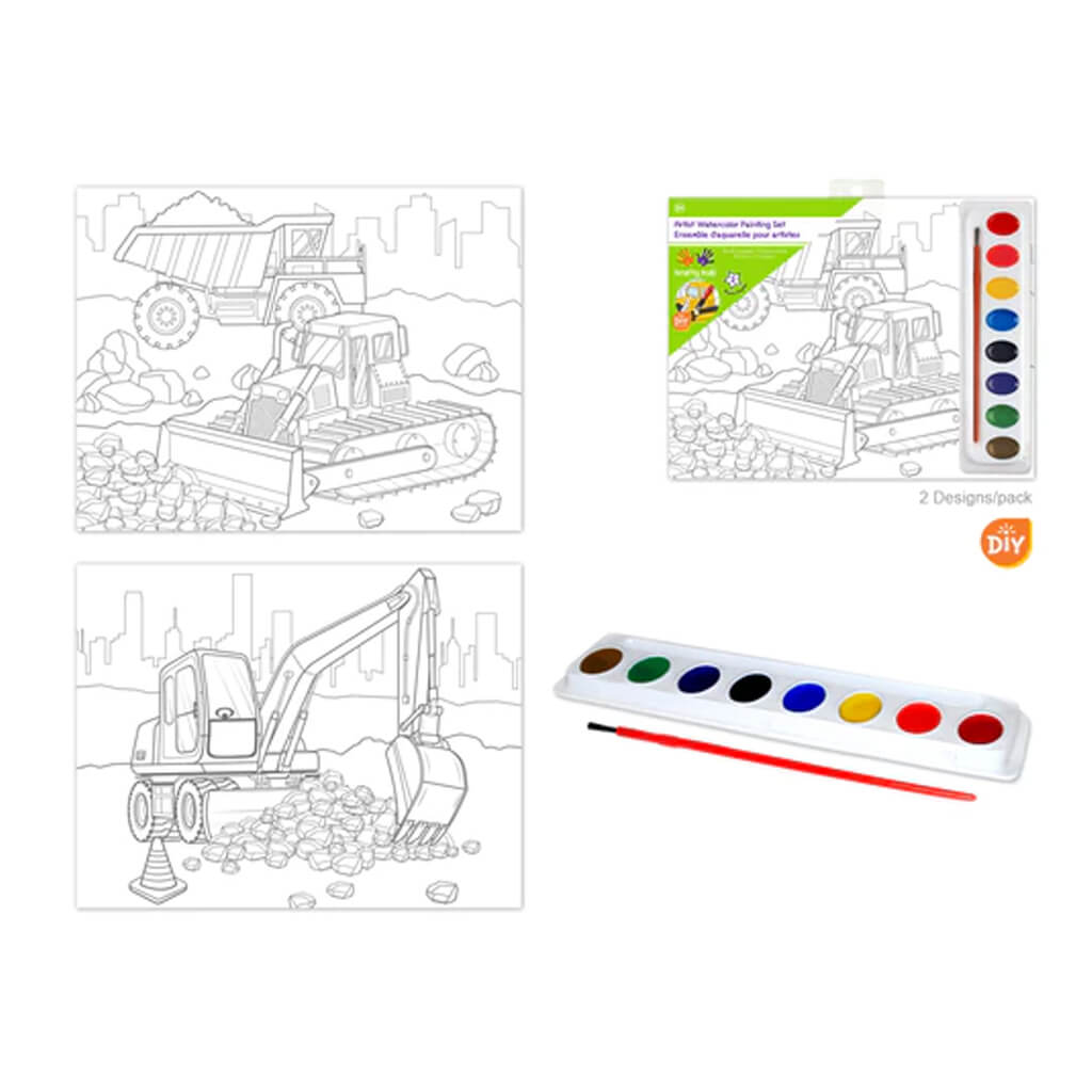 Krafty Kids DIY Watercolor Painting Kit Mighty Machines