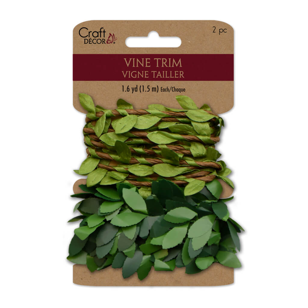 Craft Décor Ribbons: Vine Trim/Garland -Leaves Medley, 2x1.5m