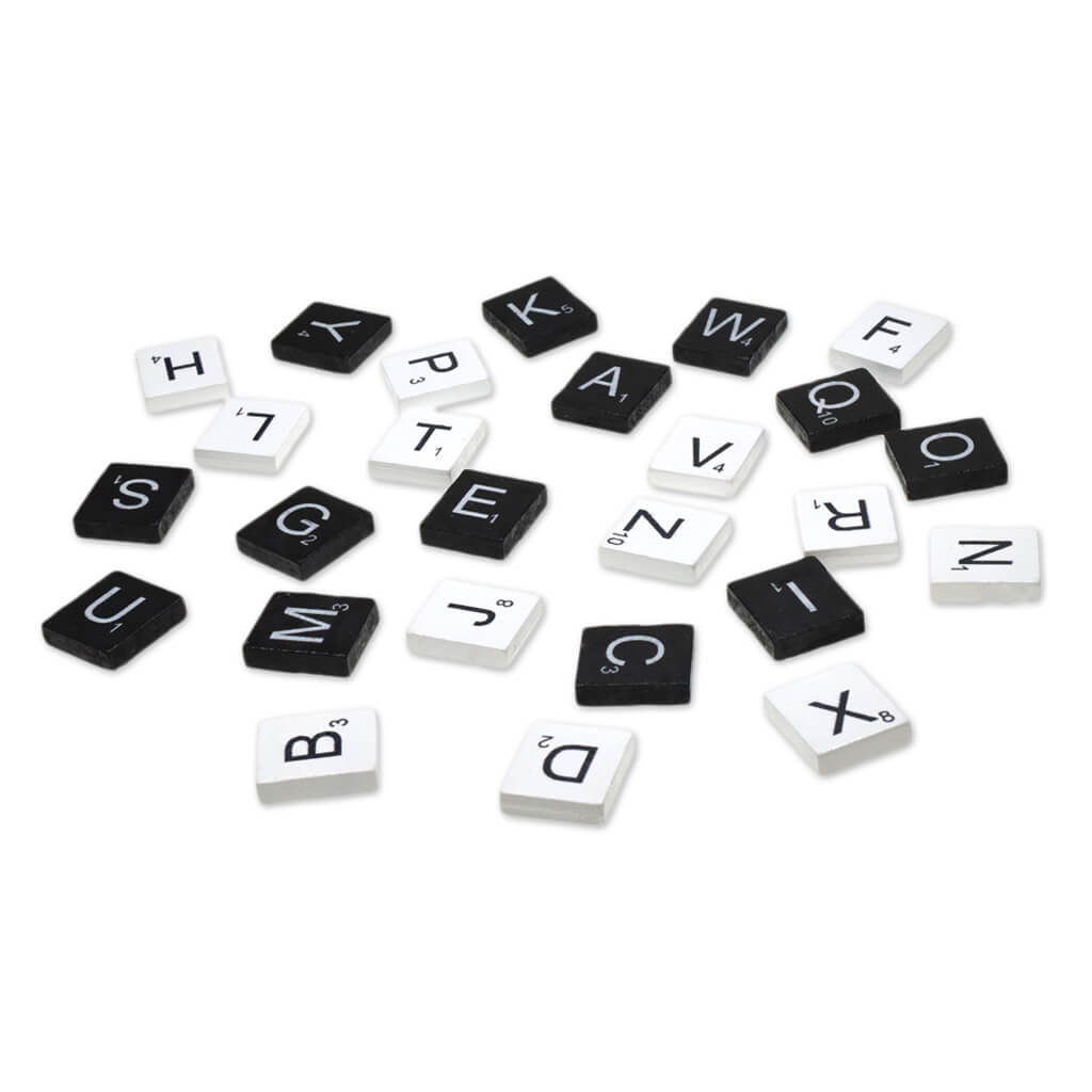 Craftwood: Letter Tiles Multi-Mix-Classic,  1.8cmx2cm,  26/pk