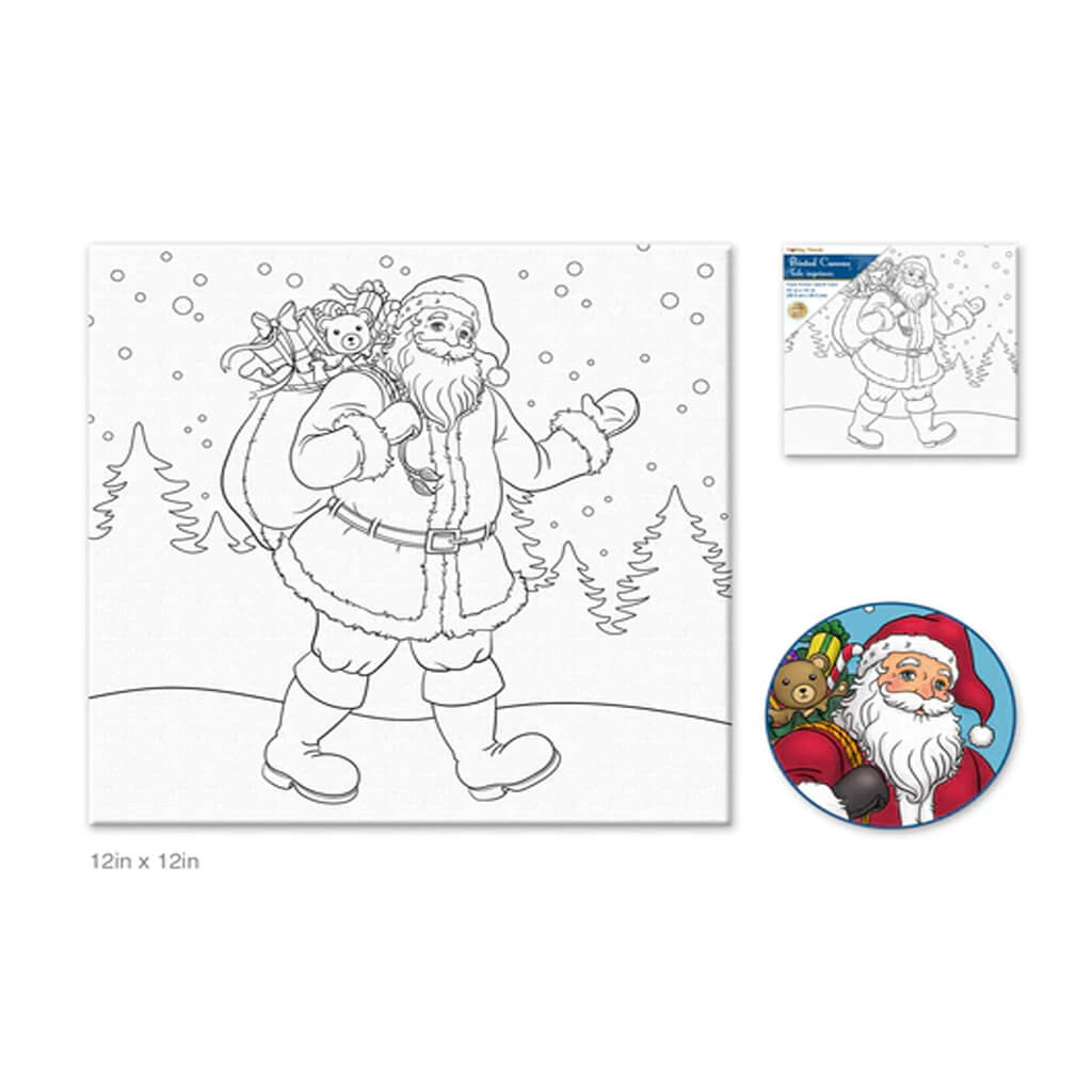 Holiday Jolly Old Santa Stretch Artist Canvas 12 x 12in