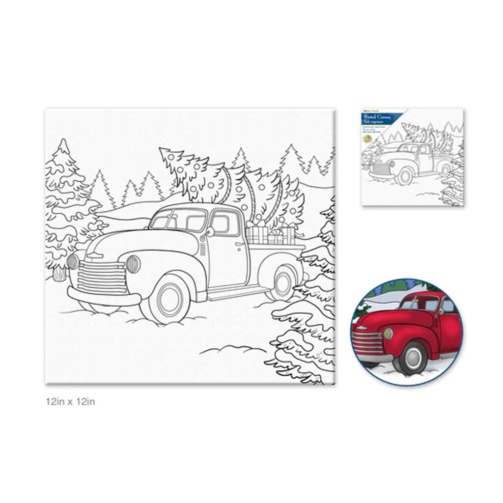 Holiday Brining Home The Tree Stretch Artist Canvas 12 x 12in