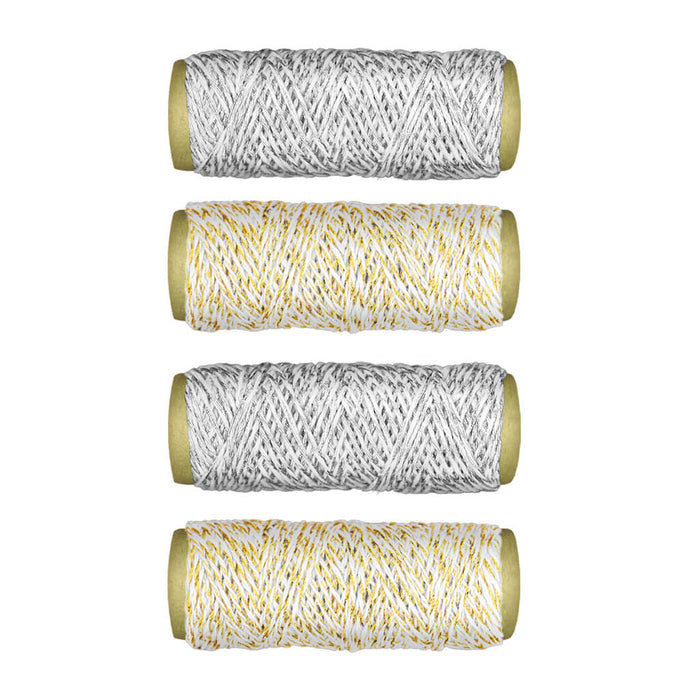 Holiday Essentials:  Bakers Twine 4 Spools Asst (4x10m)-Bling, 30m