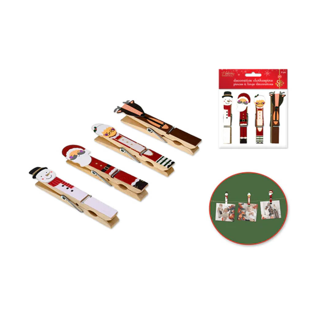 Seasonal Essentials Holiday Icons Character Clothespins