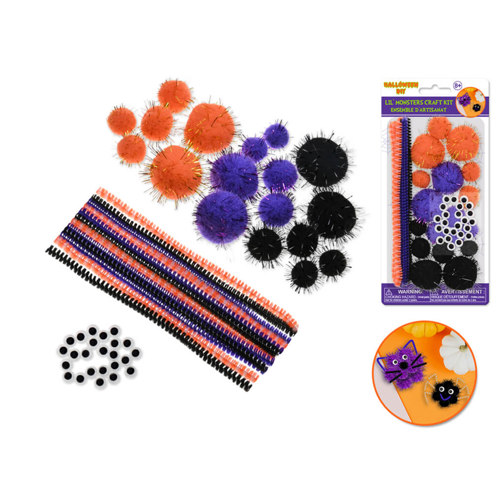 H&#39;ween Craft: DIY Craft Kit Chenille Stems/Poms/Googly Eyes-