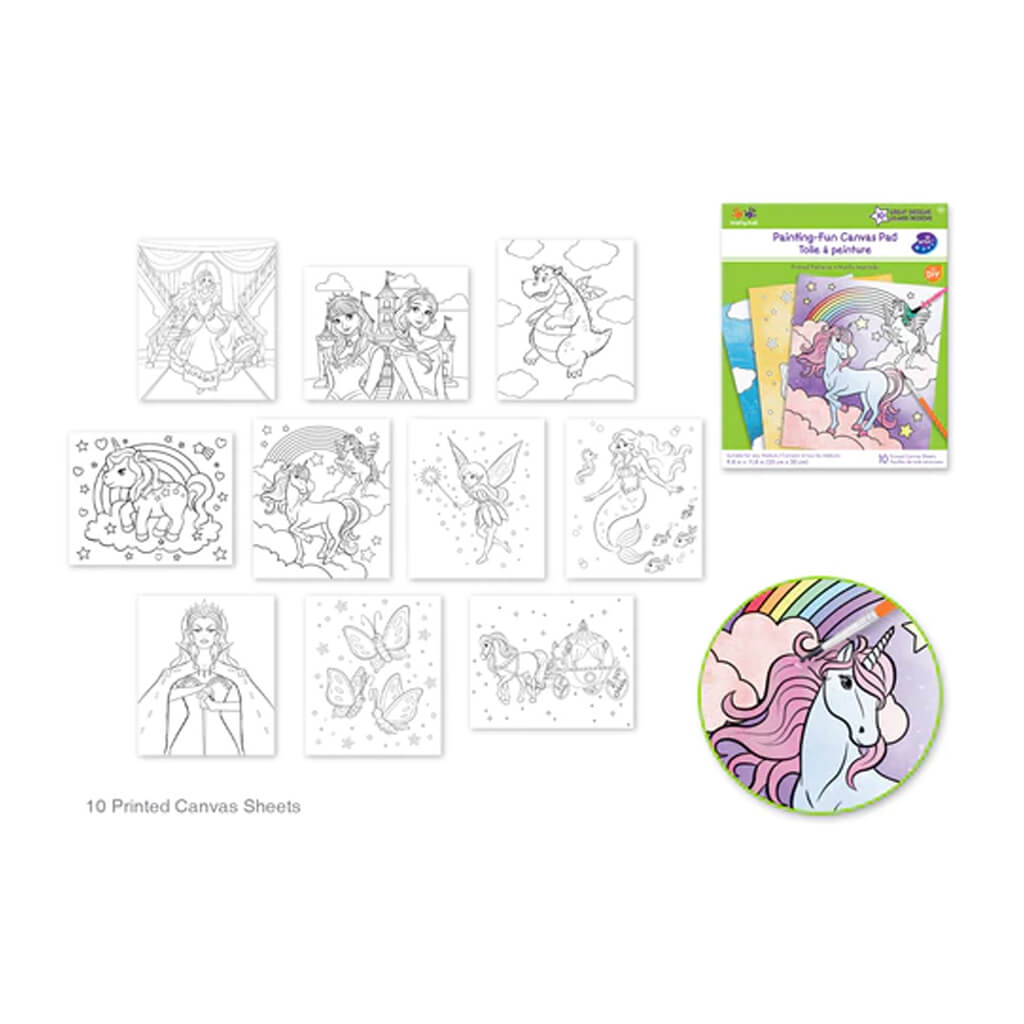 Krafty Kids Little Artist Canvas Fantasia Pad 9.8 x 11.8