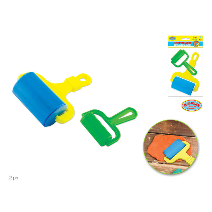 Krafty Kids: Lil' Artist Clay-Dough Tools- Hand Roller x2 Sm+Lrg-