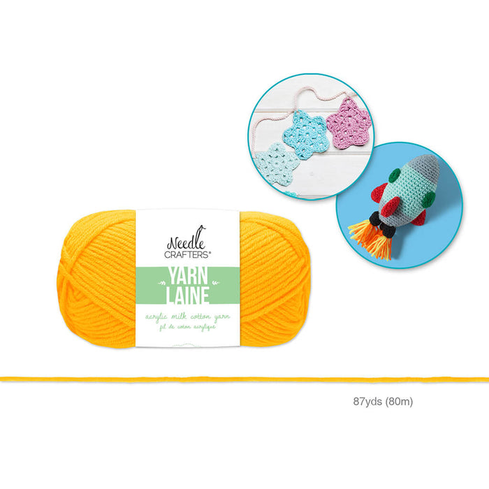 Needlecrafters Acrylic Milk Cotton Yarn Golden Yellow 50g