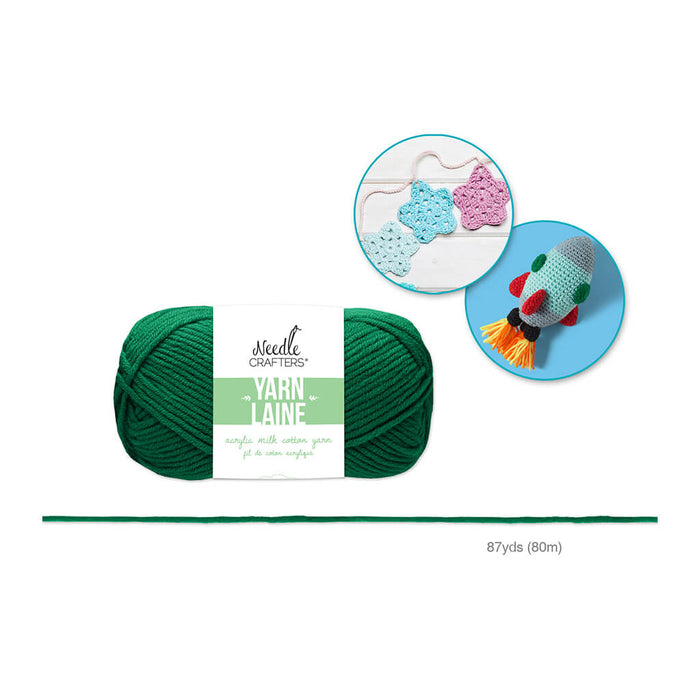 Needlecrafters Acrylic Milk Cotton Yarn Hunter Green 50g