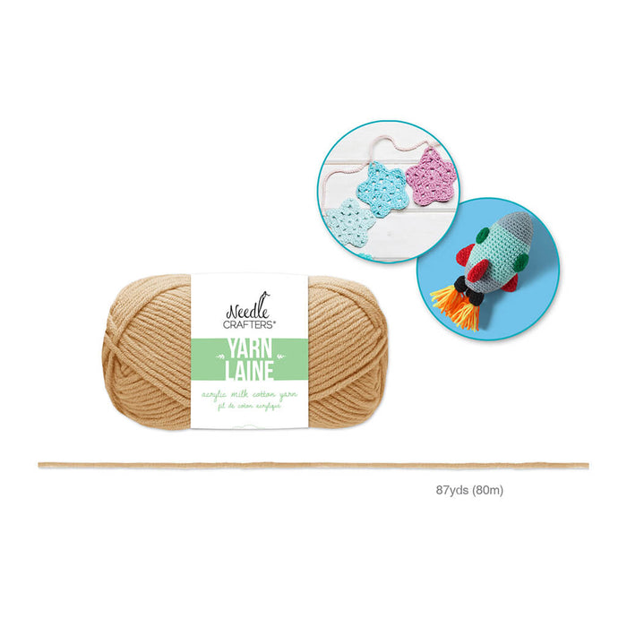 Needlecrafters Acrylic Milk Cotton Yarn Beige 50g