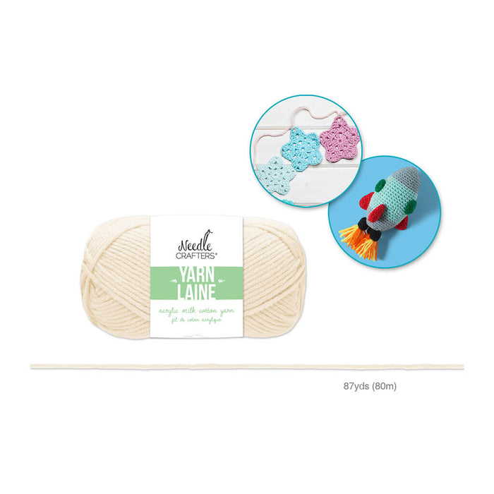 Needlecrafters Acrylic Milk Cotton Yarn Ivory 50g