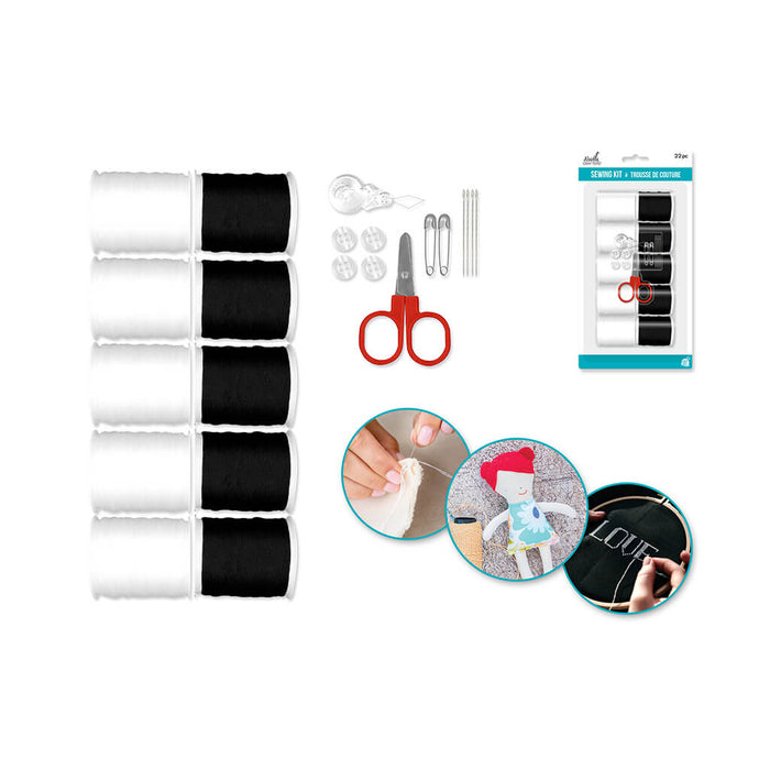 Needlecrafters: Sewing Kit 22pc Needle & Thread Set-