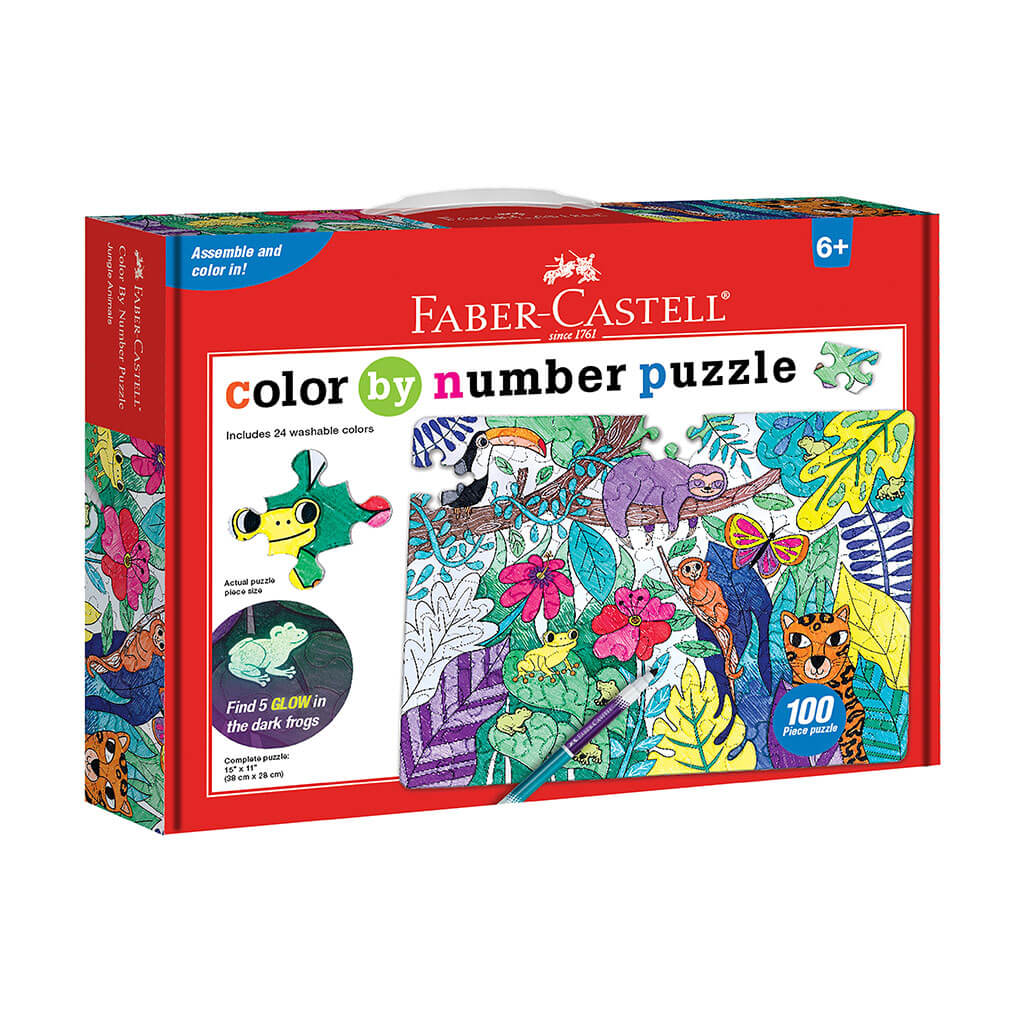 Color by Number Puzzles Jungle