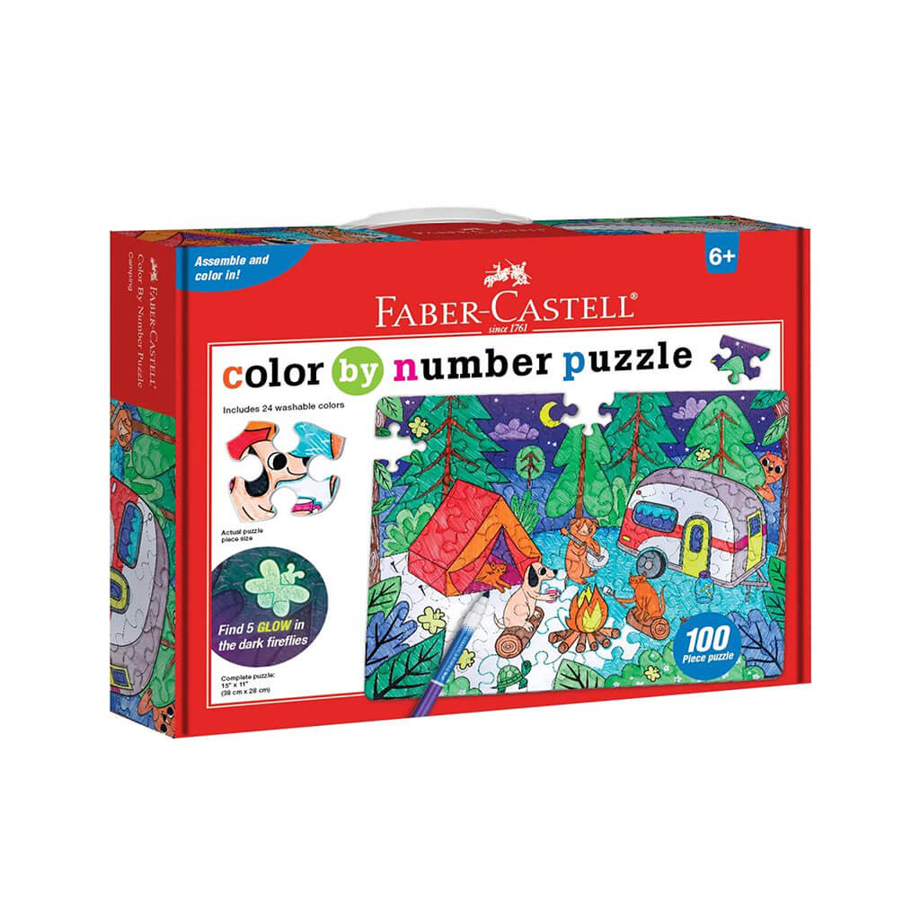 Color by Number Puzzles Camping