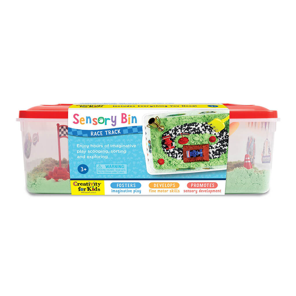 Sensory Bin: Race Track All Together Now Kids