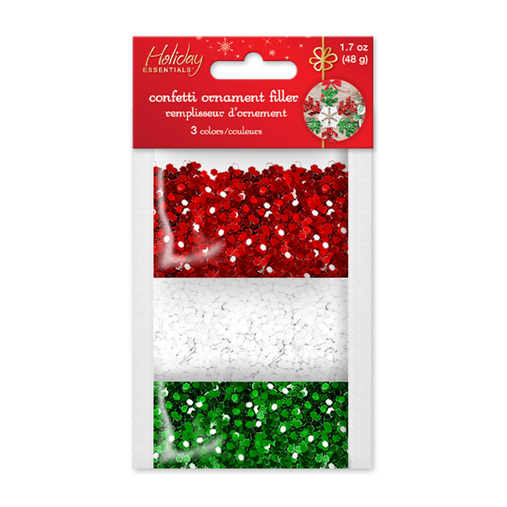 Holiday Essentials:Hex-Glitter Orn Filler,  2.5mm 