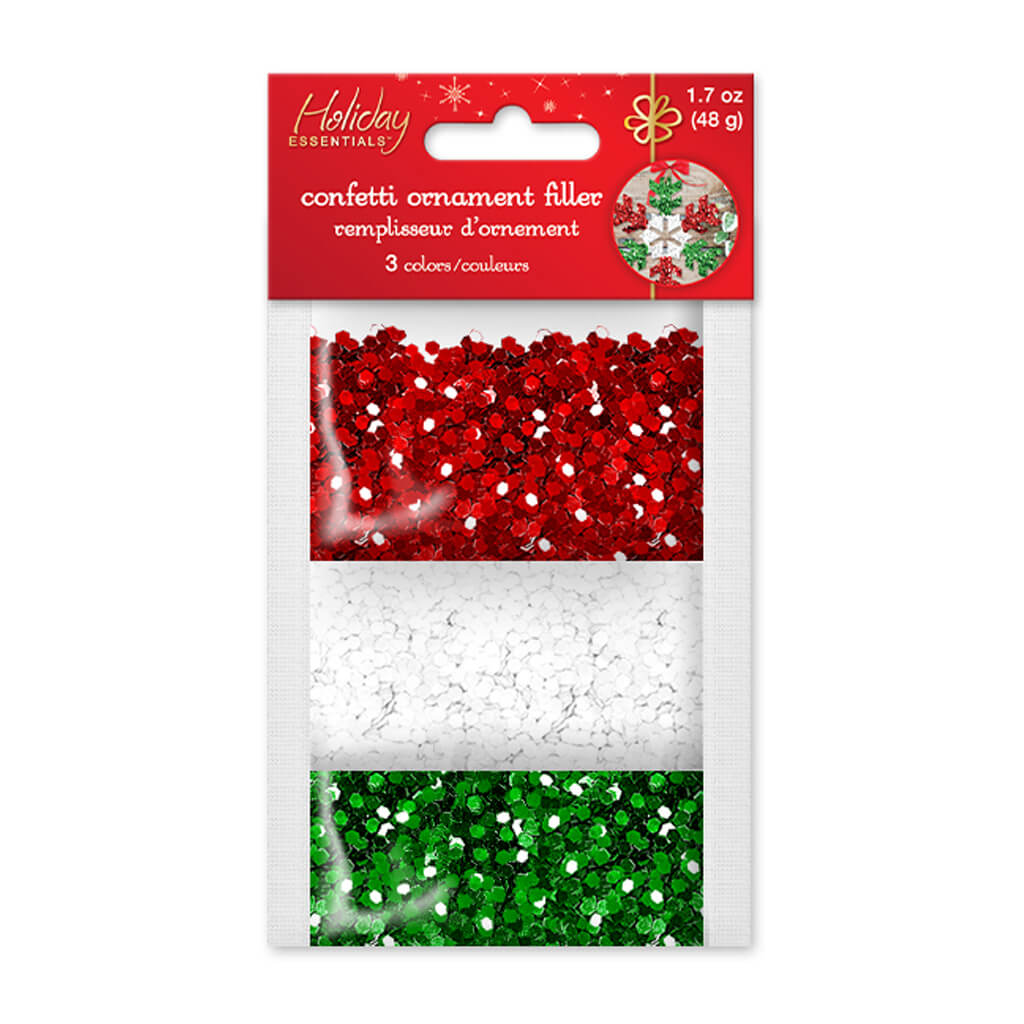 Holiday Essentials:Hex-Glitter Orn Filler,  2.5mm