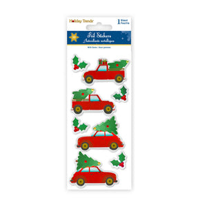 Holiday Stickers:  3D Foil Icons w/Gems Seasonal Icons, 3inx6.4in