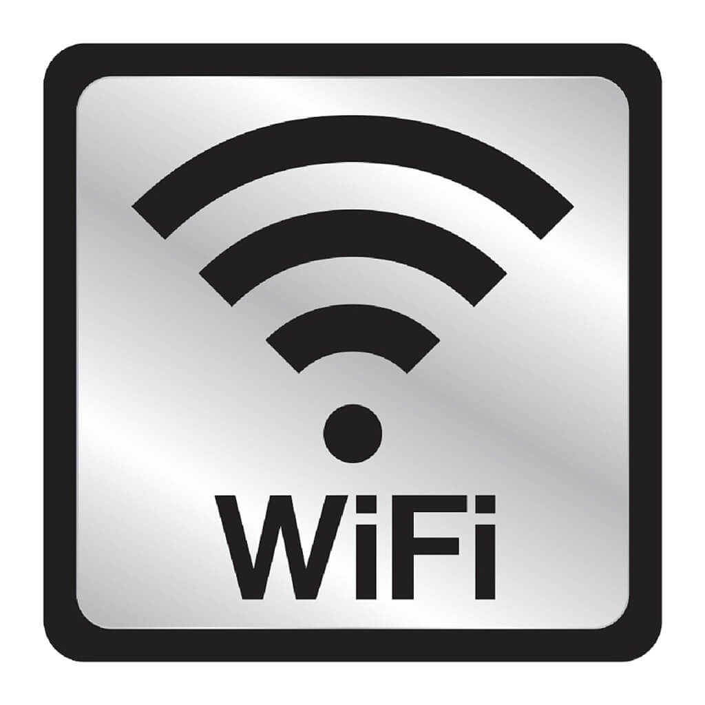 Plastic Sign Wifi Symbol, 4in x 4in