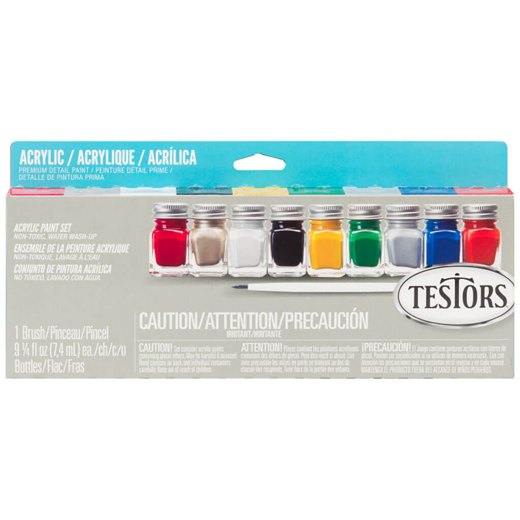 Testors Acrylic Paint Set of 9 color