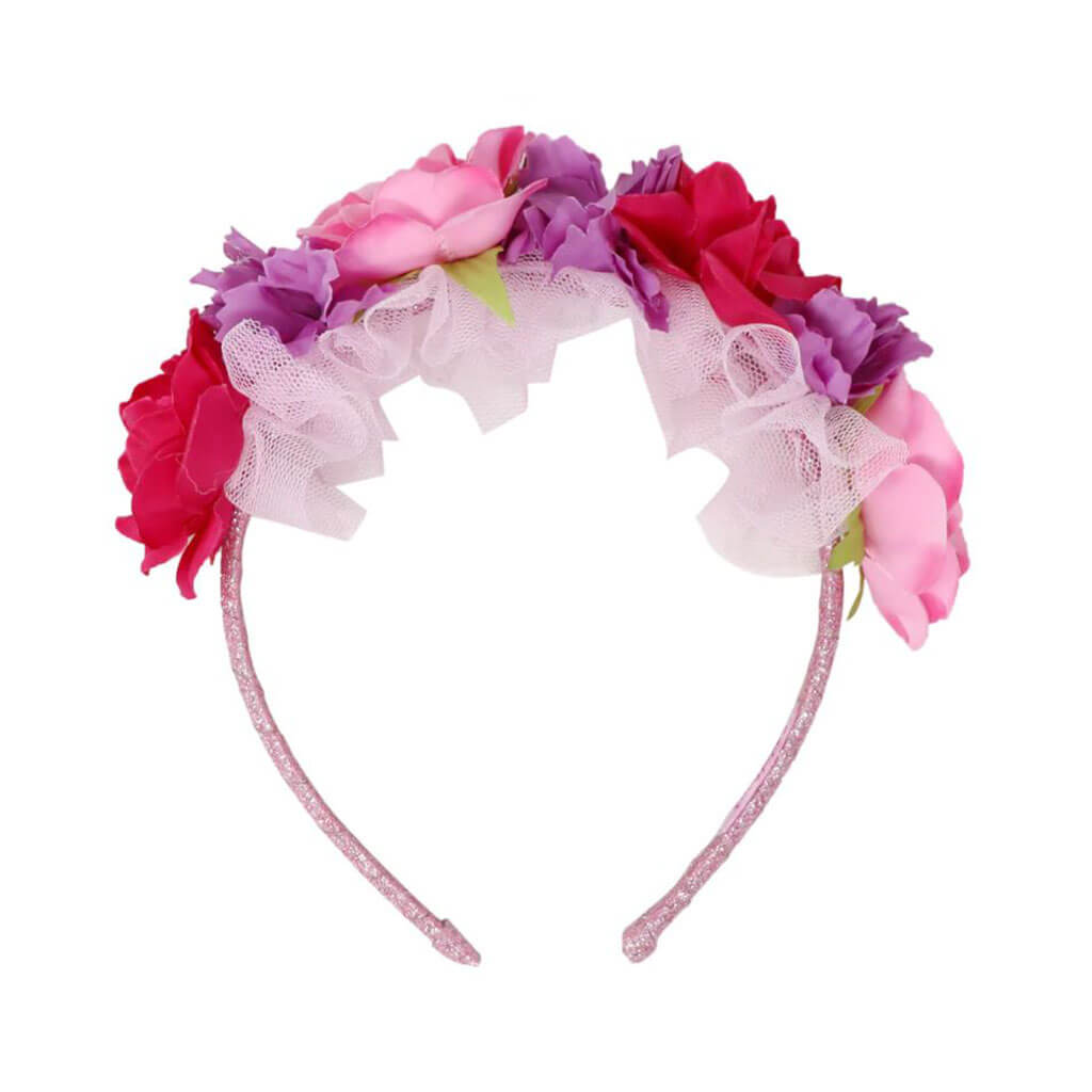 Pink Poppy Unicorn Princess Floral Headband