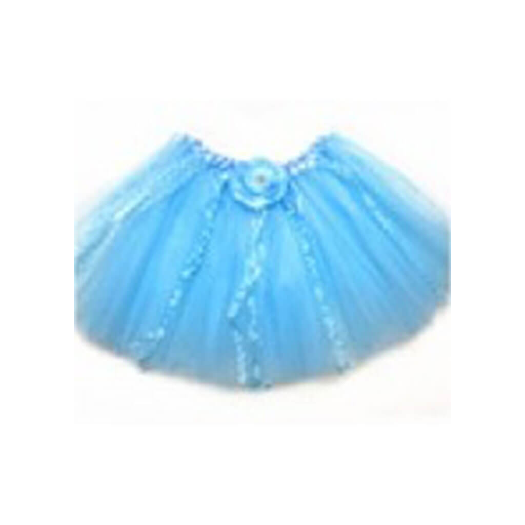 Flower Ribbon Layer Tutu, Light Blue