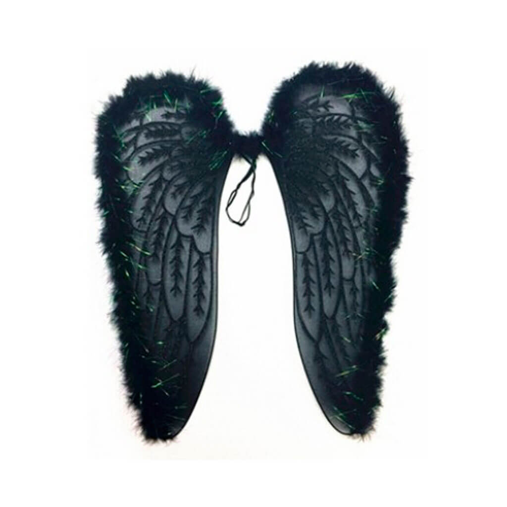 Large Adult Angel Wing Black