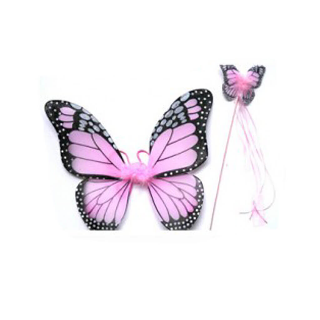 Monarch Butterfly Wing and Wand Set, Purple