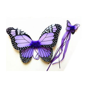 Monarch Butterfly Wing and Wand Set, Purple