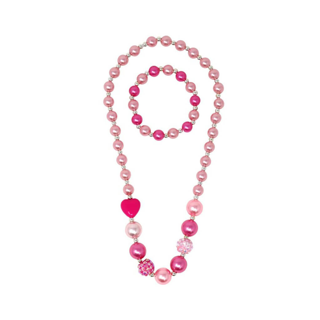 Be My Valentine Necklace &amp; Bracelet - Red