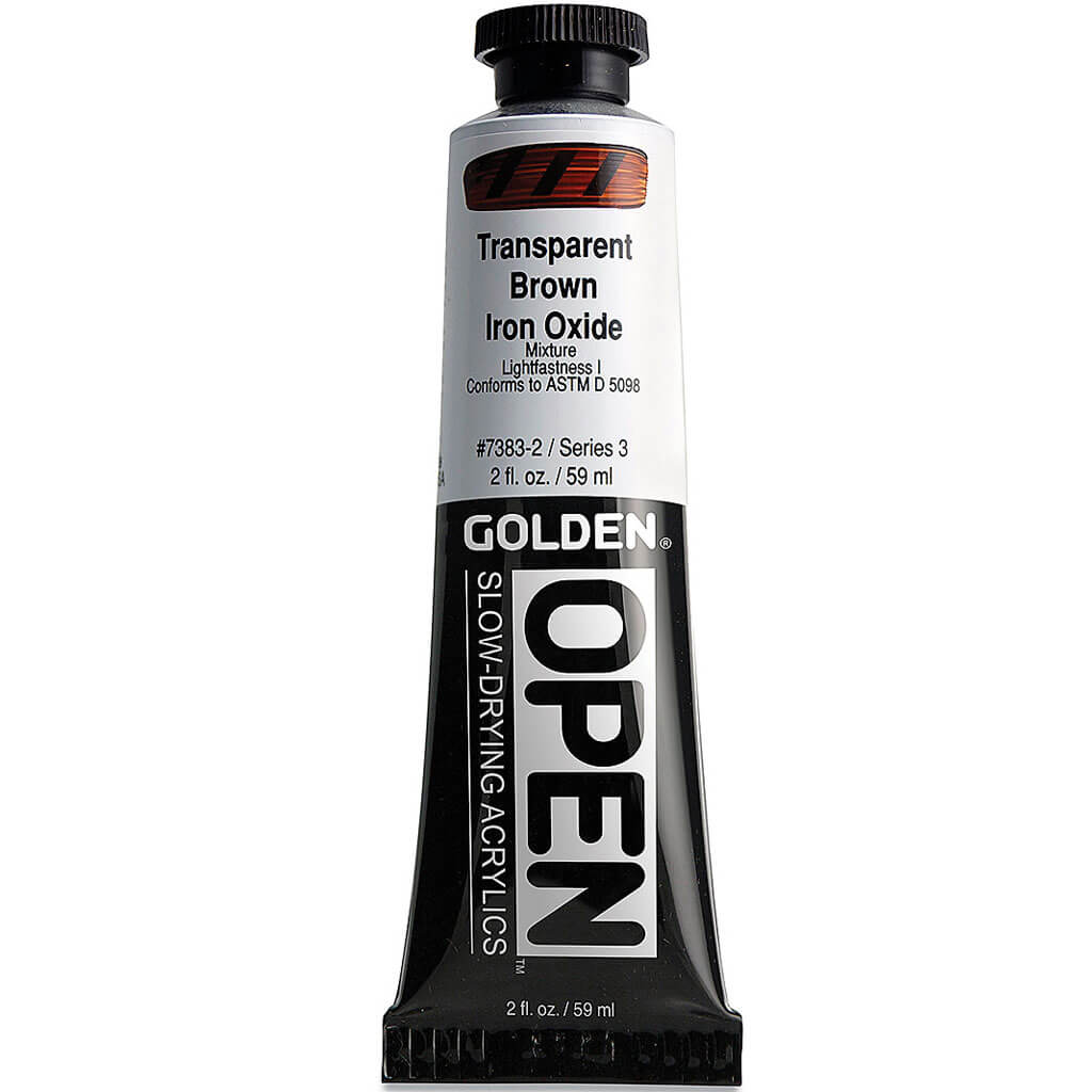 Golden Open Acrylics Transparent Brown Iron Oxide 2oz