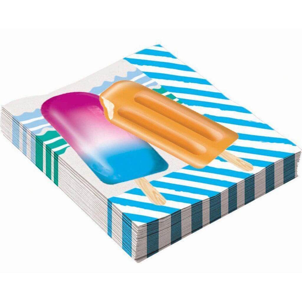 Luau Popsicle Party Lunch Napkins, 13in